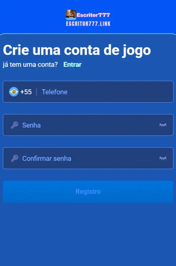 Escritor777 registro de conta e jogos de cassino online.